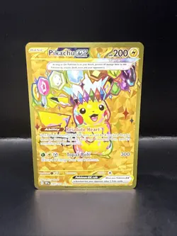 Pokemon TCG Pikachu EX Surging Sparks Holo Hyper Rare Gold 247/191 - Image 4