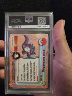 PSA 10 2000 Pokemon Game Topps Chrome Nidoking TV Rare Base Series 1 GEM MINT - Image 4