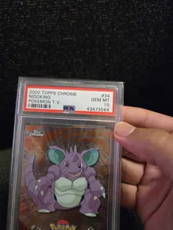 PSA 10 2000 Pokemon Game Topps Chrome Nidoking TV Rare Base Series 1 GEM MINT - Image 5