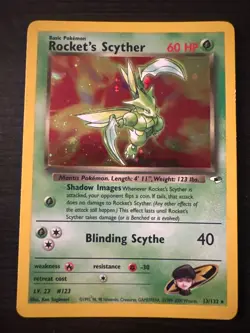 Pokemon TCG - Rocket’s Scyther - Gym Heroes 13/132 - Holo - LP - Image 1