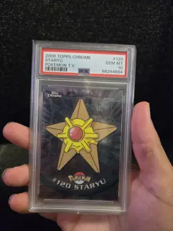 PSA 10 2000 Pokemon Game Topps Chrome Staryu TV Rare Base Set Series 2 GEM MINT - Image 3