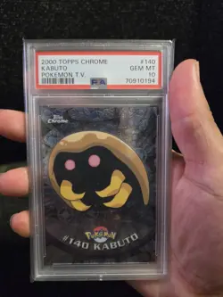 PSA 10 2000 Pokemon Game Topps Chrome Kabuto TV Rare Base Set Series 2 GEM MINT - Image 3