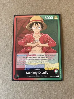 ONE PIECE Card Game Romance Dawn OP01-003 Monkey D Luffy Leader Pre Errata NM - Image 1