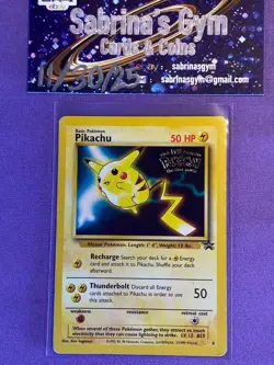Pikachu Wb Gold Stamp First Movie 4 Black Star Promo Rare Pokemon Card - Image 1