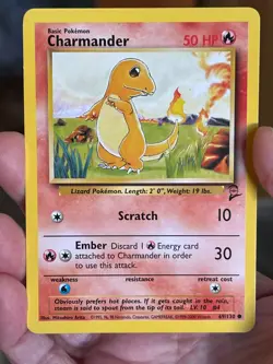 POKEMON CHARMANDER 69/130 COMMON BASE SET 2 VLP CARD - Image 1