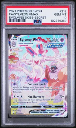 Sylveon VMAX PSA 10 English Pokemon Card 212/203 Evolving Skies 2021 Alt Art - Image 2