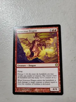 1x MTG Voracious Dragon Duel Decks Knights vs Dragons Card 56 LP Free Shipping - Image 1