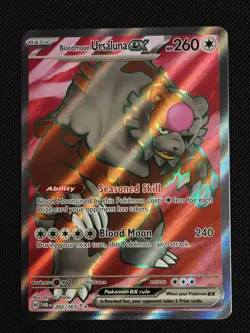 Pokemon TCG Twilight Masquerade Bloodmoon Ursaluna EX Full Art Card 202/167 - Image 1