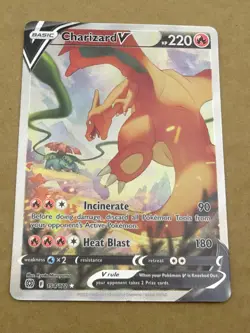 Basic Charizard V Alternate Full Art Brilliant Stars Holo Pokemon TCG Card - Image 4