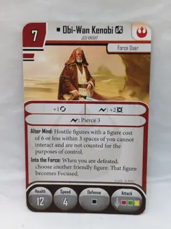 (4) Star Wars Imperial Assault Obi-Wan Kenobi Ally Pack Cards - Image 2