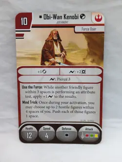 (4) Star Wars Imperial Assault Obi-Wan Kenobi Ally Pack Cards - Image 4