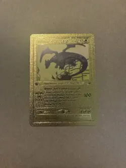 Shining Charizard Gold Foil Custom Display Pokemon Card 🔥 Rare Collector Showca - Image 1
