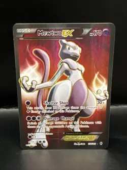Pokemon Mewtwo-EX TCG Full Art Ultra Rare Holo Card Breakthrough 158/162 - Image 2