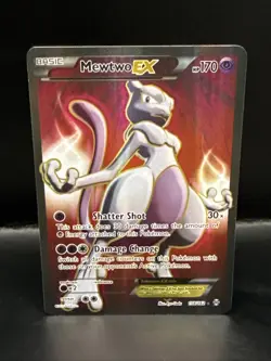 Pokemon Mewtwo-EX TCG Full Art Ultra Rare Holo Card Breakthrough 158/162 - Image 3