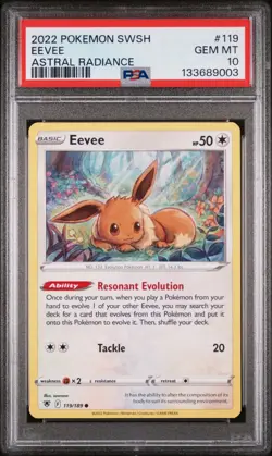 Pokemon Eevee Astral Radiance #119 Graded Card PSA 10 - Image 1