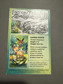 Pokemon TCG: Leafeon Mini Tin Info Card - Prismatic Evolutions 0470 - Image 2