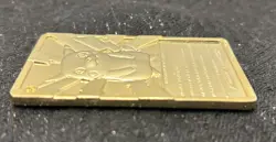 PIKACHU Pokemon 23K Gold Plated Trading Card 1999 Burger King Limited Edition - Image 3