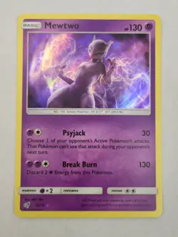Mewtwo 12/18 Holo - Detective Pikachu - Pokemon Card - Image 1