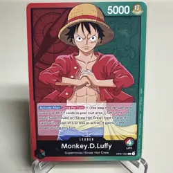 ONE PIECE Card Game Romance Dawn OP01-003 Monkey D Luffy Leader Pre Errata - Image 1