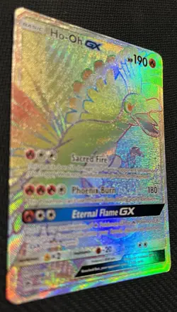 Pokemon TCG Ho-Oh GX Rainbow Holo Promo Card Sun & Moon SM80 - Image 1