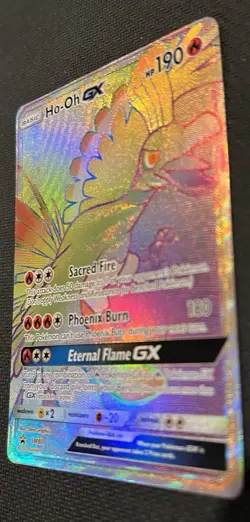 Pokemon TCG Ho-Oh GX Rainbow Holo Promo Card Sun & Moon SM80 - Image 2