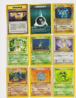 9 cards Pokemon lot Rhydon,Rhyhorn,Caterpie,Oddish plus - Image 1