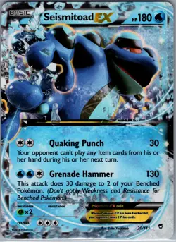 Seismitoad EX 20/111 - XY Furious Fists - Pokemon Card - LP - Image 1