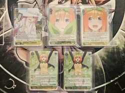 Weiss Schwarz 5 Card Lot 4 Yotsuba Nakano And 1 Rena Quintessential Quintuplets - Image 1
