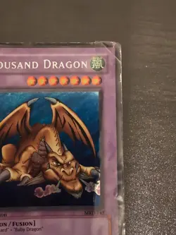 Thousand Dragon #MRD-143 Yugioh Card Secret Rare Heavily Played/Poor Condition - Image 4