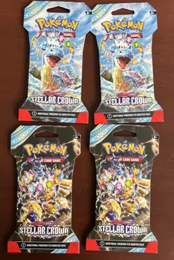Pokemon TCG Sealed Stellar Crown Scarlet & Violet Booster Card Packs *Lot of 4* - Image 1
