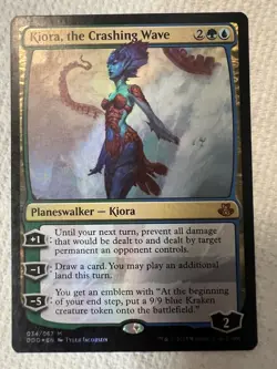 *FOIL* KIORA THE CRASHING WAVE NM Elspeth vs Kiora MTG - Mythic - Image 1