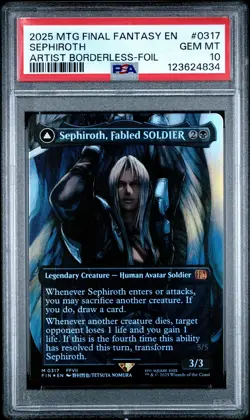 4834 Sephiroth Fabled One-Winged Angel 2025 MTG Final Fantasy #0317 Foil PSA 10 - Image 1