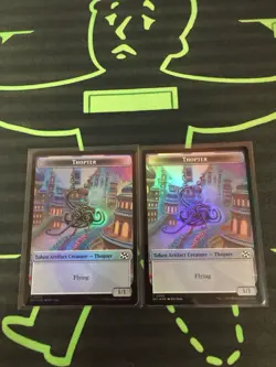 MTG Magic The Gathering Thopter / Servo Foil X2 DFT Double Sided Commander - Image 1