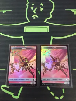 MTG Magic The Gathering Thopter / Servo Foil X2 DFT Double Sided Commander - Image 2