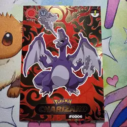 Crystal Shadow Charizard Gold Holo Textured Rare Peru NON TCG Pokemon - Image 1