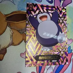 Crystal Shadow Snorlax Gold Holo Textured Rare Peru NON TCG Pokemon - Image 2