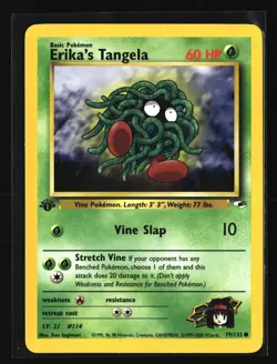 Pokemon ERIKAS TANGELA 79/132 1st Edition (2000 Gym Heroes) LP/NM - Image 1
