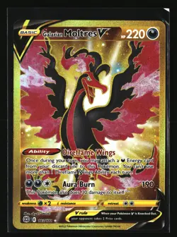 Pokemon GALARIAN MOLTRES V 183/172 Gold Secret Rare Brilliant Stars NM/Near Mint - Image 1