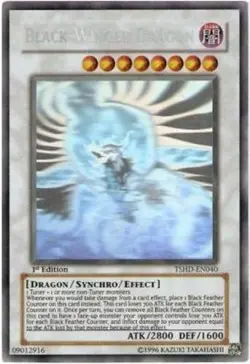Yugioh! LP Black-Winged Dragon - TSHD-EN040 - Ghost Rare - Unlimited Edition Lig - Image 1