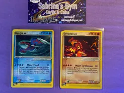 Kyogre Groudon Ex 001 002 Nintendo Black Star Promo Rare Pokemon Card - Image 1