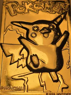Pokemon #25 Pikachu 23k Gold Plated Trading Card 1999 Burger King - Image 3
