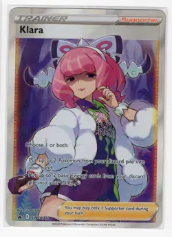 Klara (Full Art) Ultra Rare SWSH: Sword & Shield Promo Cards SWSD Supporter SWS - Image 1