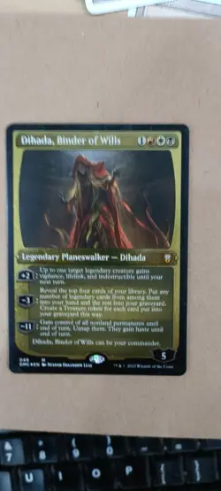 "THICK" CARD FOIL DIHADA, BIN DER OF WILLS mtg NM Commander Dominaria United - Image 1