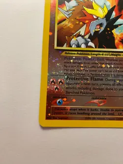 Entei 34 Reverse Holo WOTC Black Star Promo Pokemon Card LP - Image 2