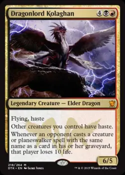 Dragonlord Kolaghan - Light Play MTG Dragons of Tarkir - Image 1