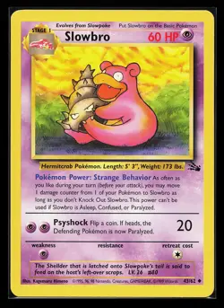 Slowbro 43/62 Uncommon Fossil Pokemon Card - Image 1
