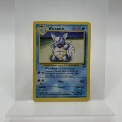 Pokemon TCG Wartortle 042/102 WotC Base Set 2 Unlimited Regular Card EN-LP 1999 - Image 1