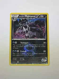 Pokemon Card TCG Team Aqua's Mightyena Double Crisis 18/34 Reverse Holo LP - Image 1