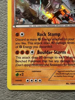 Team Magma’s Aggron 14/34 Rare Holo Pokemon Card 2015 Double Crisis MP - Image 4