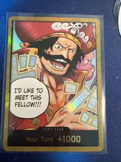 One Piece CCG Gol.D.Roger GOLD DON!! Card (OP-13) English Near Mint Single! - Image 1